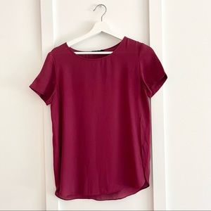 Basic Maroon Blouse | Size Small
